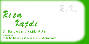 rita kajdi business card